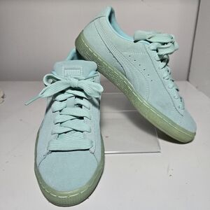 Teal puma sneakers